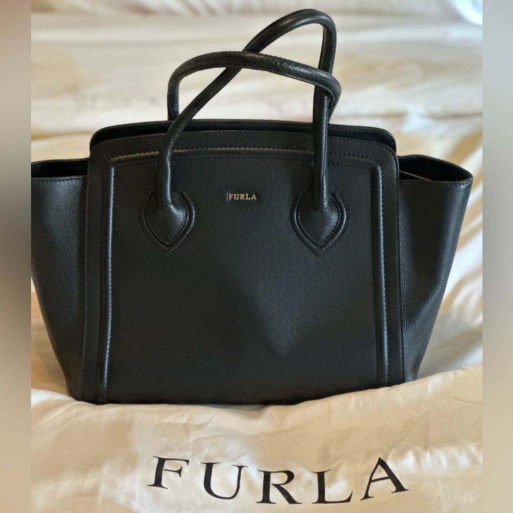 Black Furla Tote Bag
